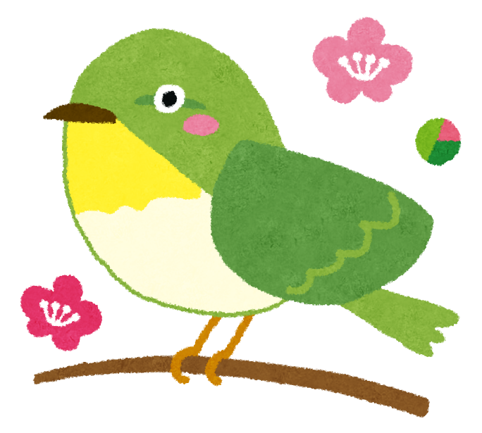 梅の花　うぐいす